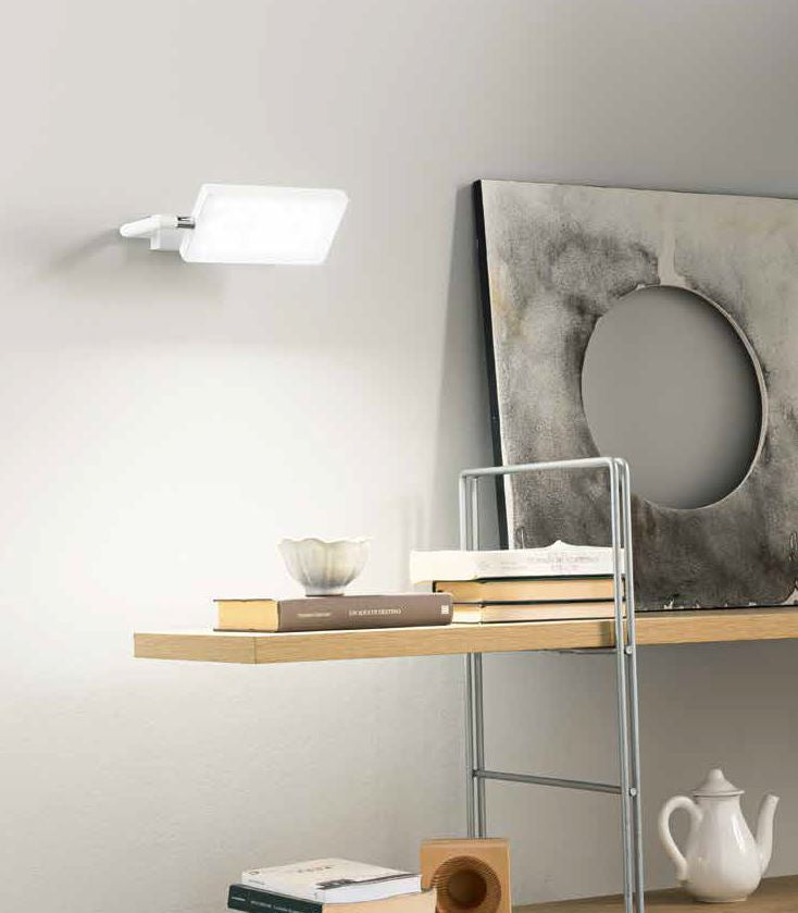 Luce Ambiente Design Applique LED da Interno BOOK-AP – Orientabile e Regolabile 18W 1820lm 3200K | Bianco, Nero, Silver o Oro